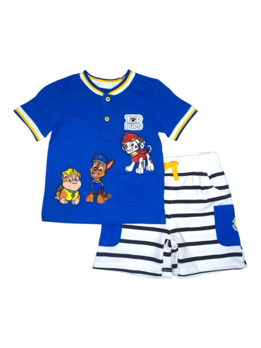 Paw Patrol Infant 12 Mo Short Set Chase Marshall Rubble Outfit Nick Jr NWT